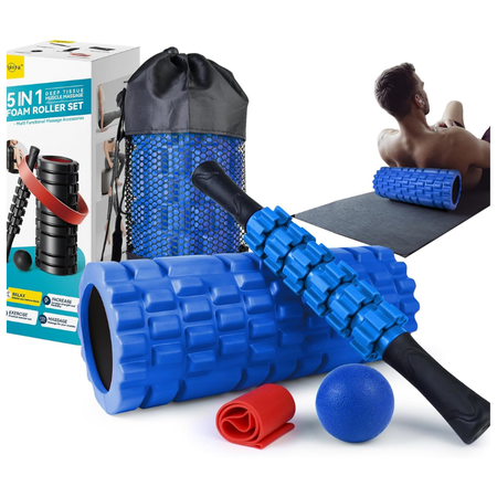 5 in 1 foam roller set for deep tissue muscle massage
